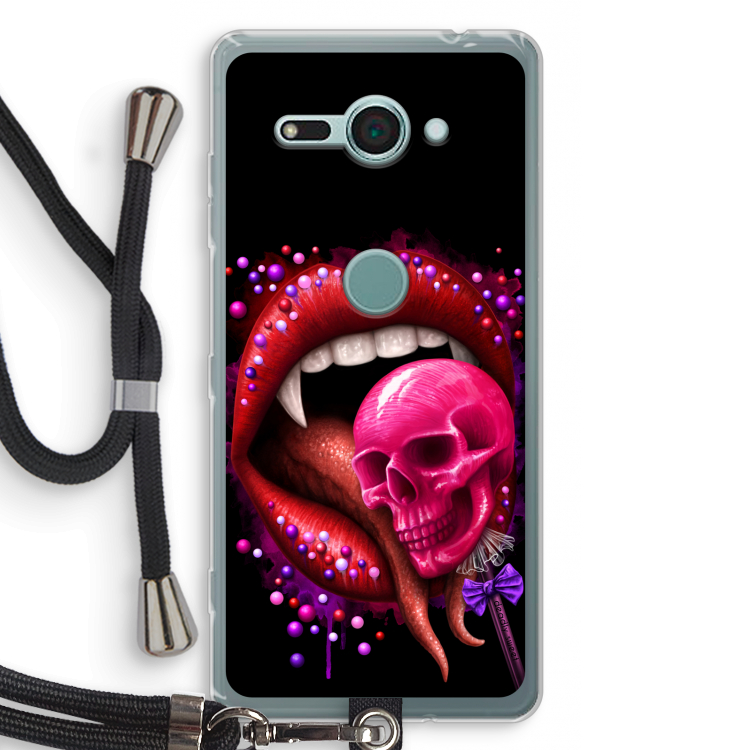Dodelijk zoet: Sony Xperia XZ2 Compact Transparant Hoesje met koord