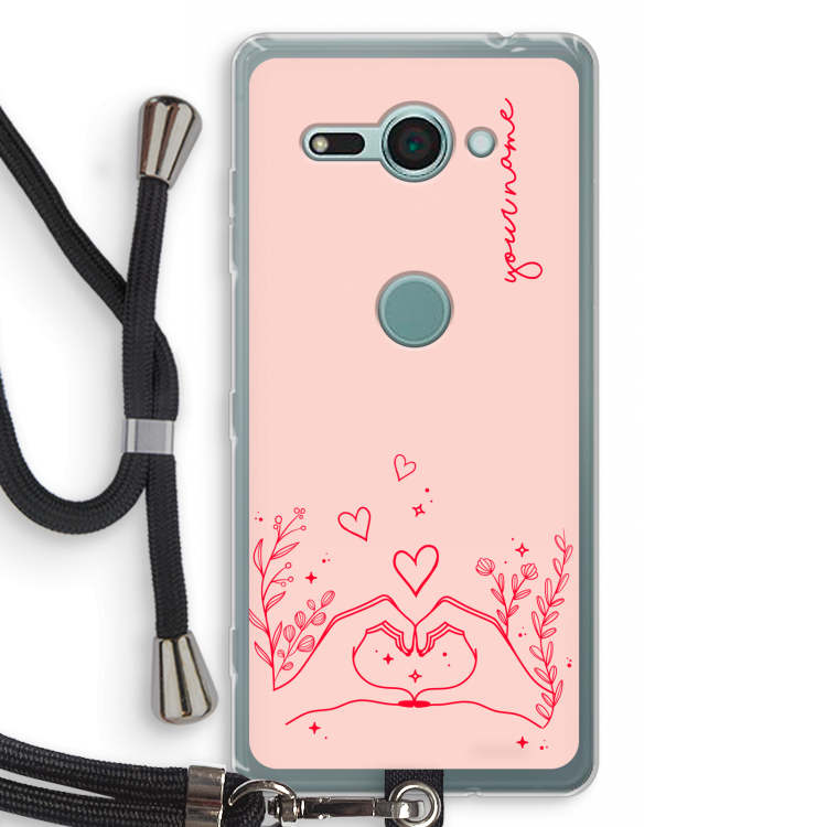 Love is in the air: Sony Xperia XZ2 Compact Transparant Hoesje met koord