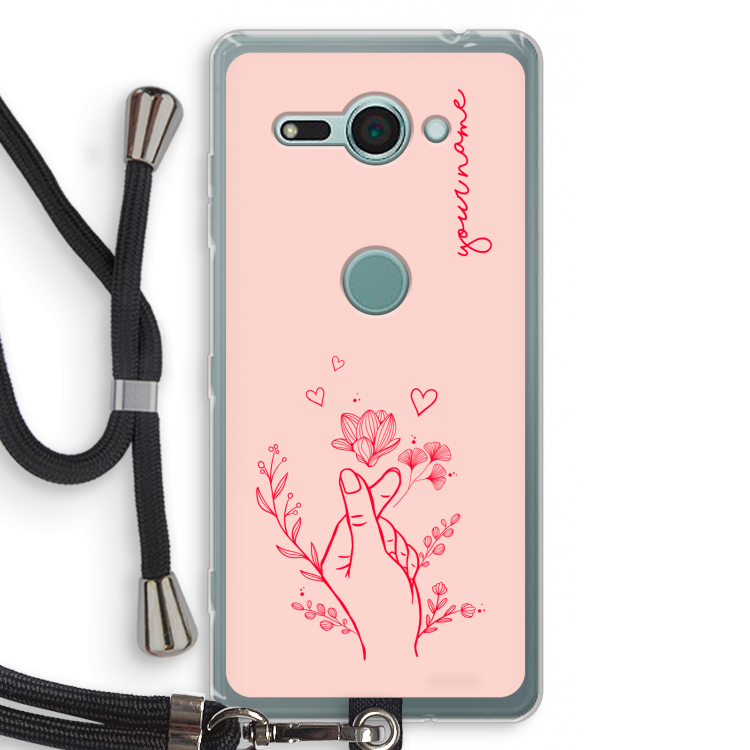 Giving Flowers: Sony Xperia XZ2 Compact Transparant Hoesje met koord