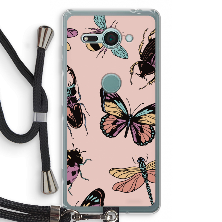 Tiny Bugs: Sony Xperia XZ2 Compact Transparant Hoesje met koord