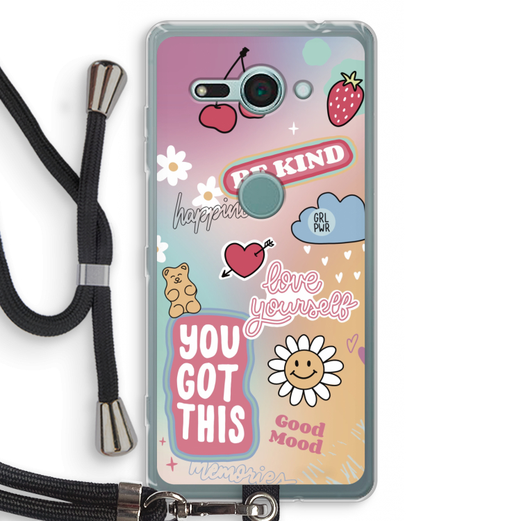 Positivity: Sony Xperia XZ2 Compact Transparant Hoesje met koord