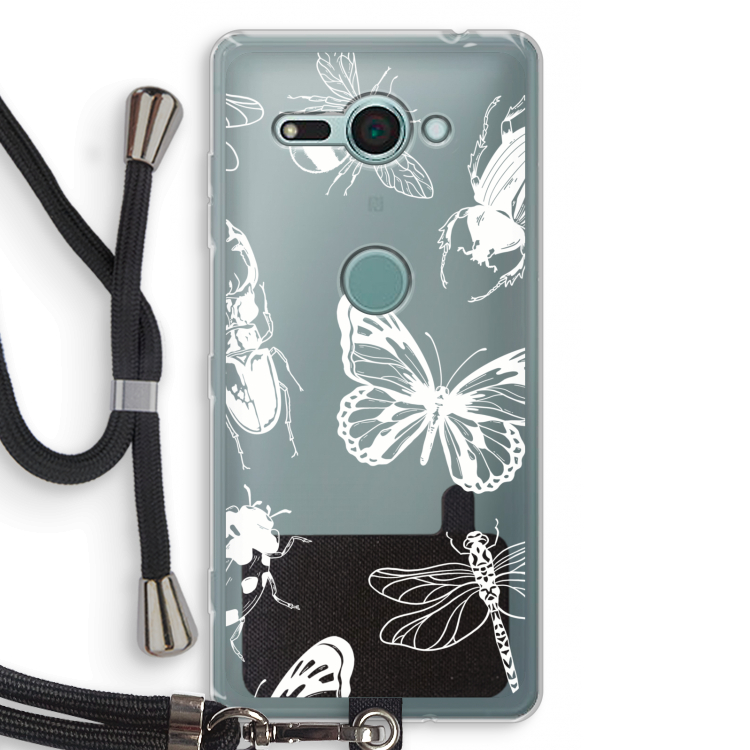 Tiny Bugs: Sony Xperia XZ2 Compact Transparant Hoesje met koord