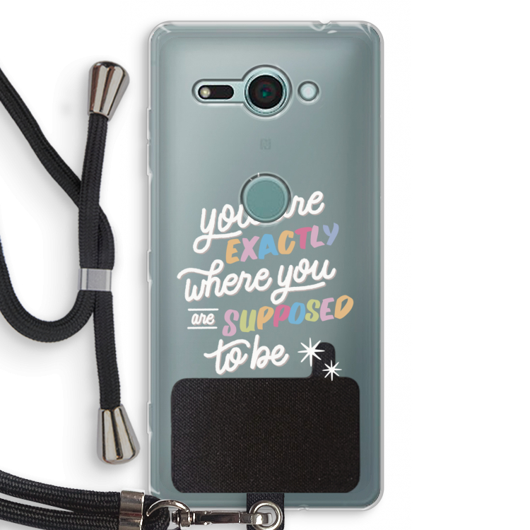Right Place: Sony Xperia XZ2 Compact Transparant Hoesje met koord