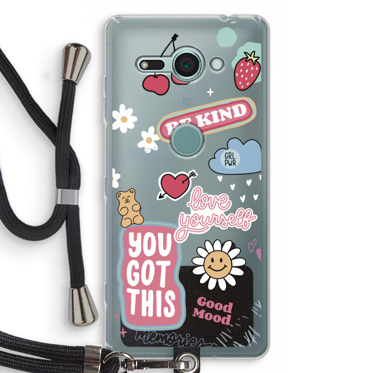 Positivity: Sony Xperia XZ2 Compact Transparant Hoesje met koord