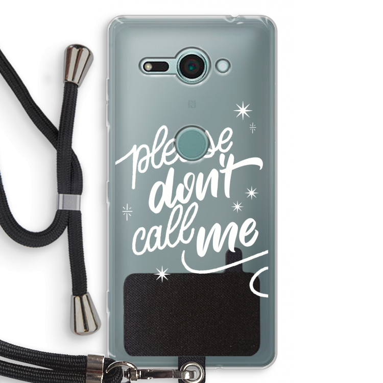 Don't call: Sony Xperia XZ2 Compact Transparant Hoesje met koord