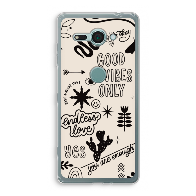 Good vibes: Sony Xperia XZ2 Compact Transparant Hoesje