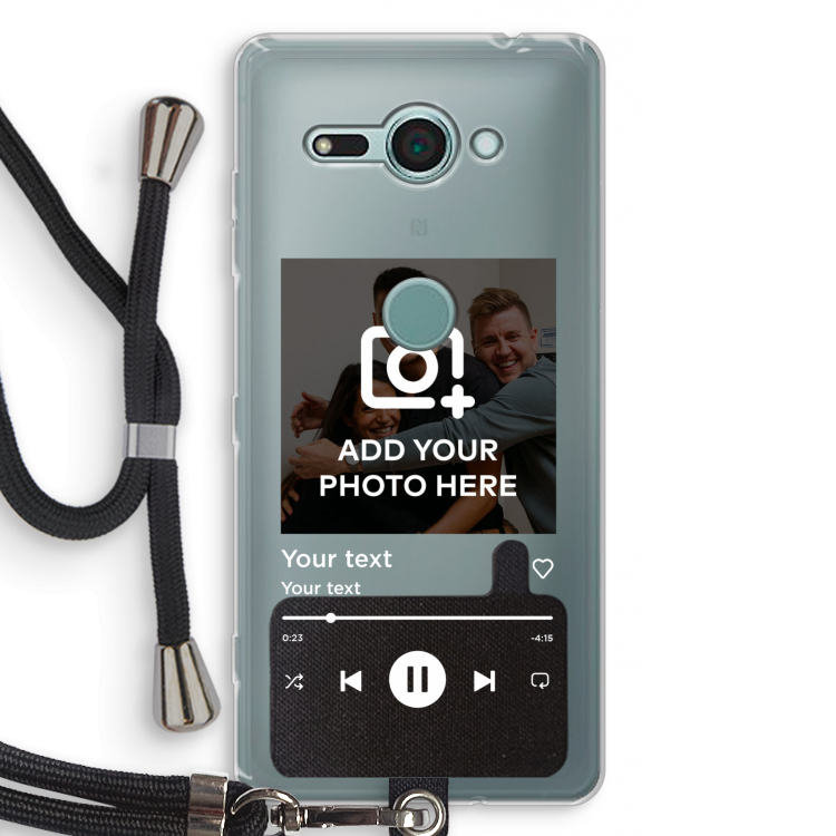 Music Player: Sony Xperia XZ2 Compact Transparant Hoesje met koord
