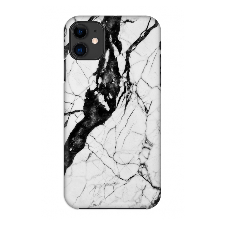 Witte marmer 2: Volledig geprint iPhone 11 Hoesje