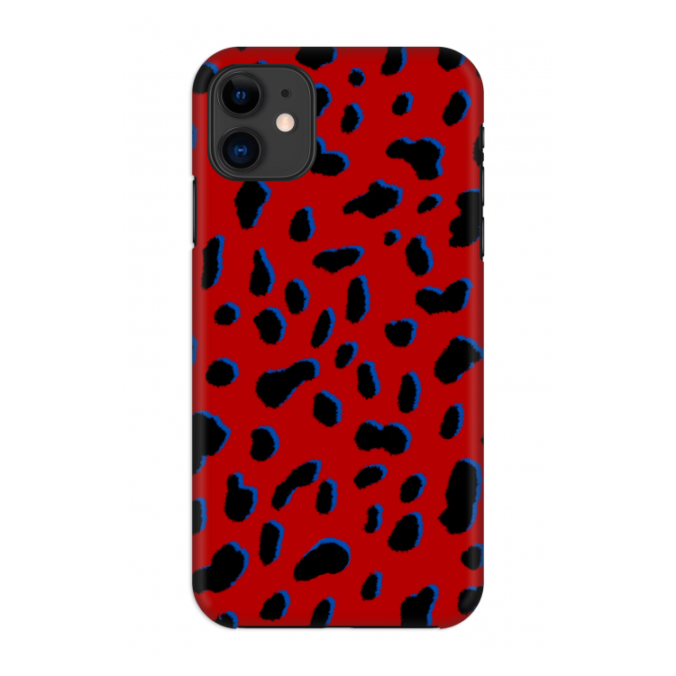 Red Leopard: Volledig geprint iPhone 11 Hoesje