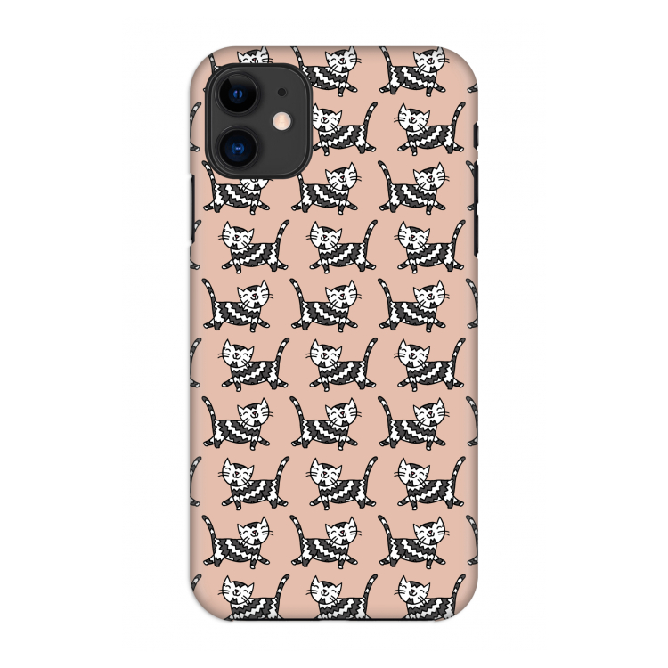 Zwarte poes: Volledig geprint iPhone 11 Hoesje
