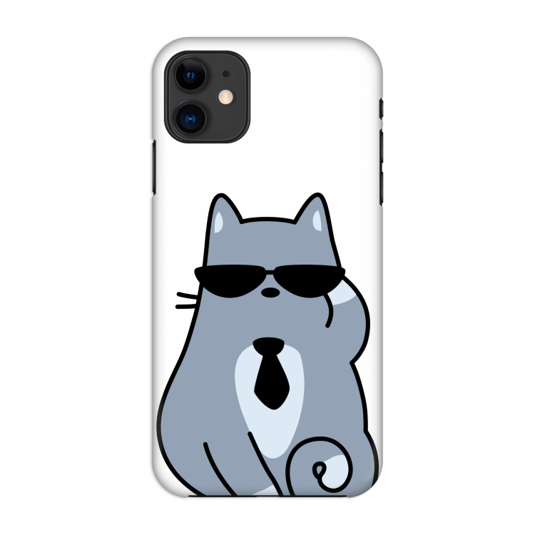 Cool cat: Volledig geprint iPhone 11 Hoesje