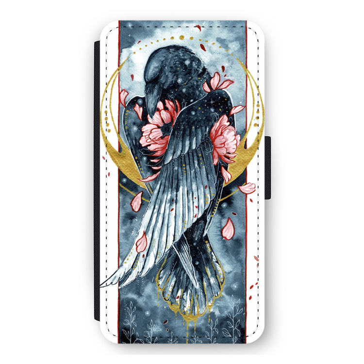 Golden Raven: iPhone 11 Flip Hoesje
