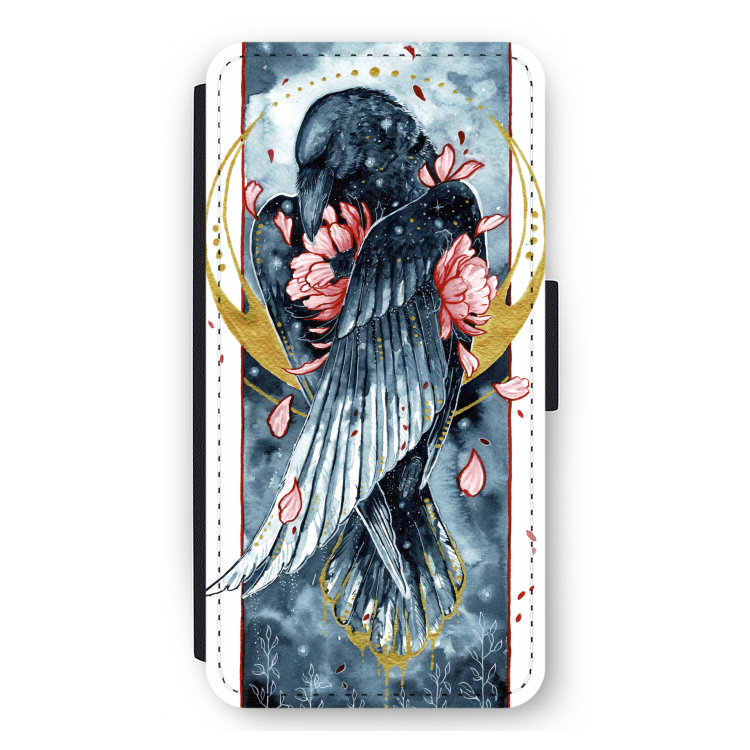 Golden Raven: iPhone 11 Flip Hoesje