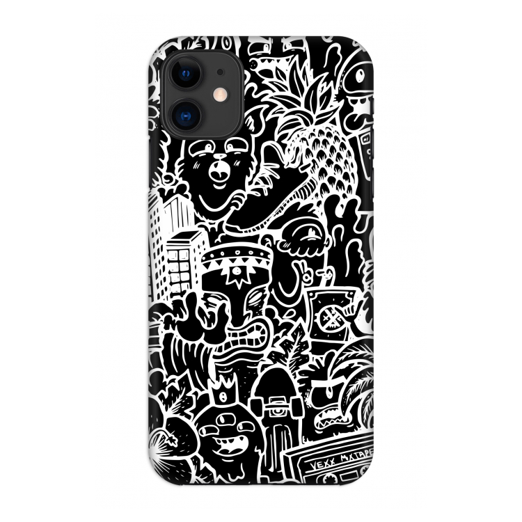 Vexx Black Mixtape: Volledig geprint iPhone 11 Hoesje