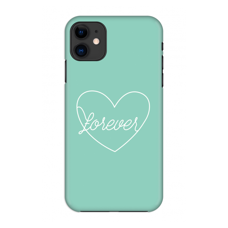 Forever heart pastel: Volledig geprint iPhone 11 Hoesje