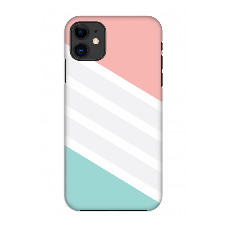 Strepen pastel: Volledig geprint iPhone 11 Hoesje