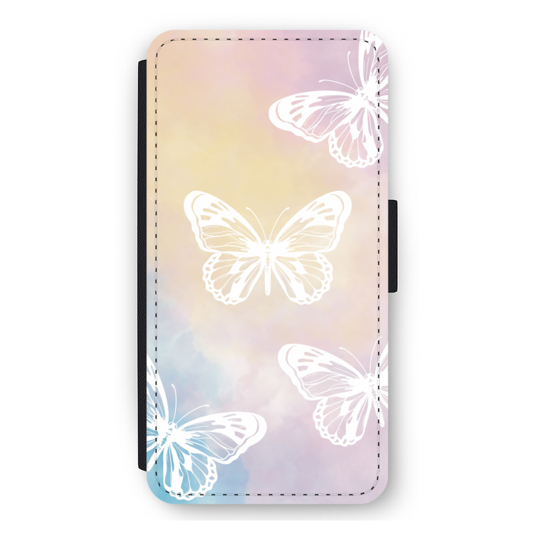 White butterfly: iPhone 11 Flip Hoesje