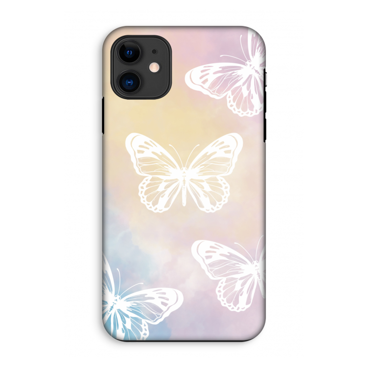 White butterfly: iPhone 11 Tough Case