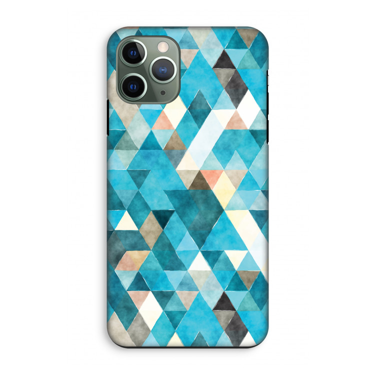 Gekleurde driehoekjes blauw: iPhone 11 Pro Tough Case