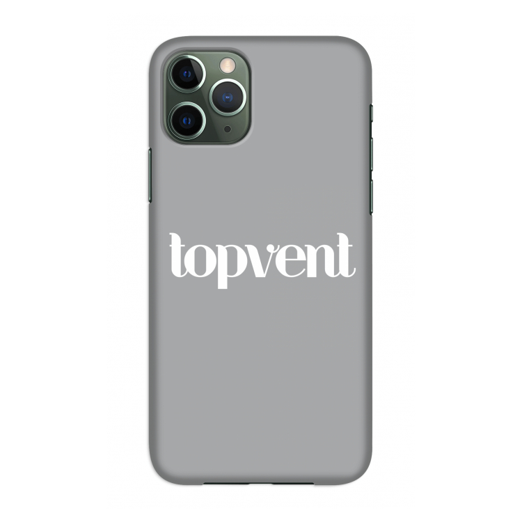 Topvent Grijs Wit: Volledig geprint iPhone 11 Pro Hoesje