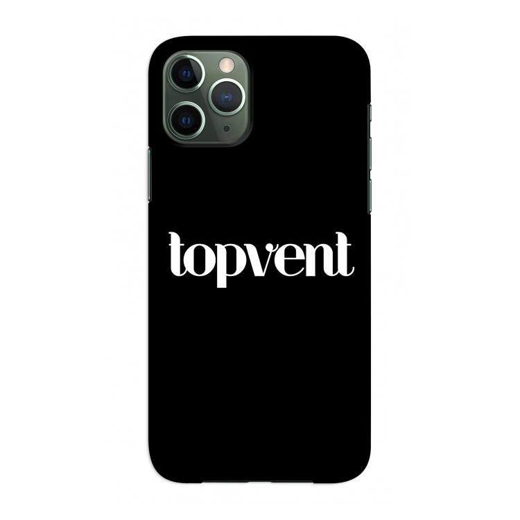 Topvent Zwart: Volledig geprint iPhone 11 Pro Hoesje