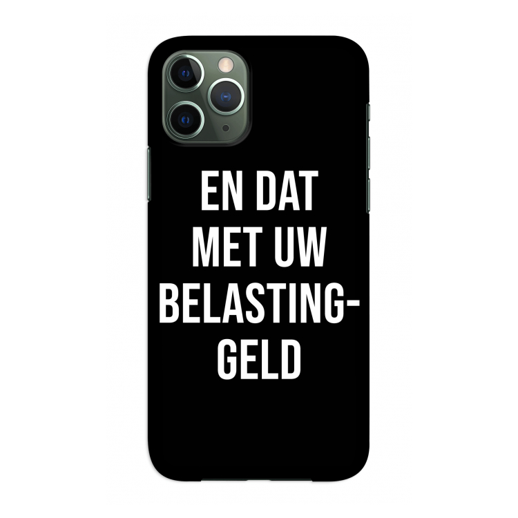 Belastinggeld - Zwart: Volledig geprint iPhone 11 Pro Hoesje