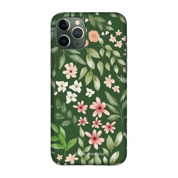 Botanical green sweet flower heaven: Volledig geprint iPhone 11 Pro Hoesje