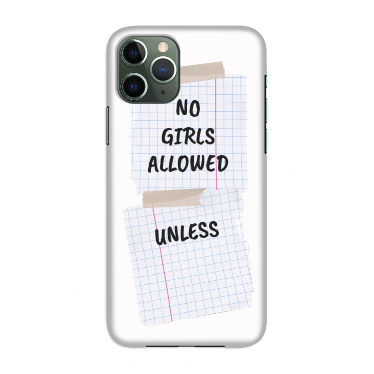 No Girls Allowed Unless: Volledig geprint iPhone 11 Pro Hoesje