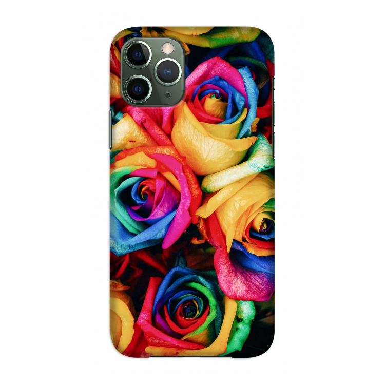 Neon bloemen: Volledig geprint iPhone 11 Pro Hoesje