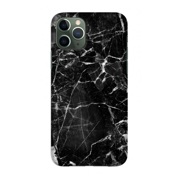 Zwart Marmer 2: Volledig geprint iPhone 11 Pro Hoesje