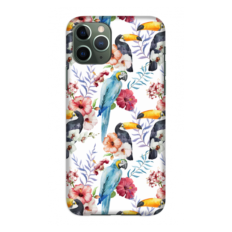 Bloemen tukan: Volledig geprint iPhone 11 Pro Hoesje