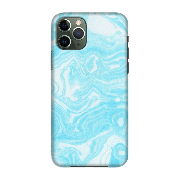 Waterverf blauw: Volledig geprint iPhone 11 Pro Hoesje