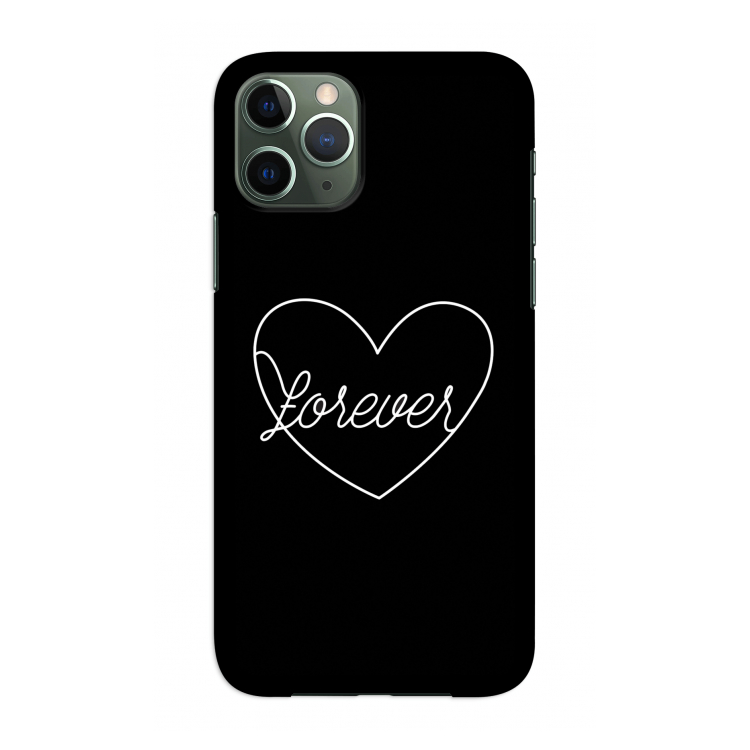 Forever heart black: Volledig geprint iPhone 11 Pro Hoesje