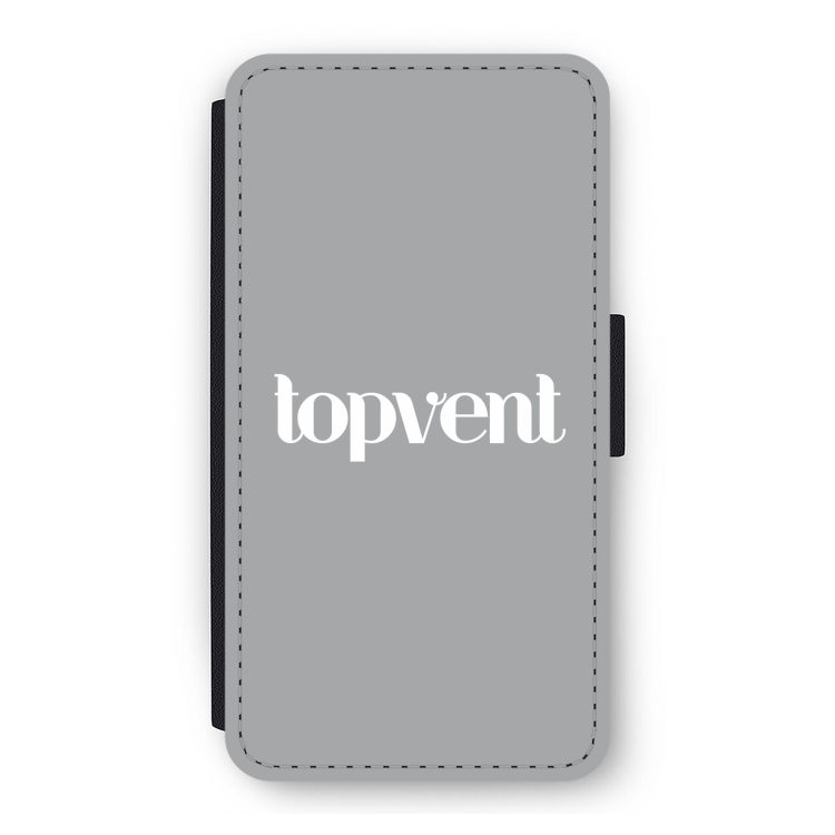 Topvent Grijs Wit: iPhone 11 Pro Flip Hoesje