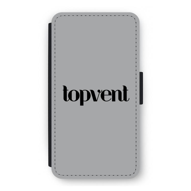 Topvent Grijs Zwart: iPhone 11 Pro Flip Hoesje