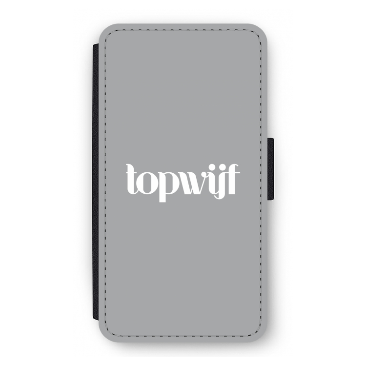 Topwijf Grijs Wit: iPhone 11 Pro Flip Hoesje