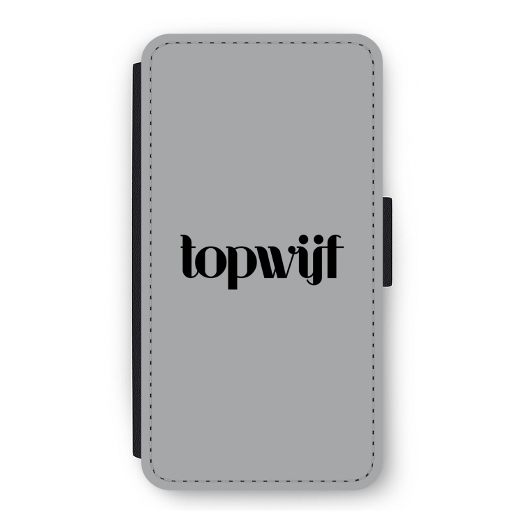 Topwijf Grijs Zwart: iPhone 11 Pro Flip Hoesje