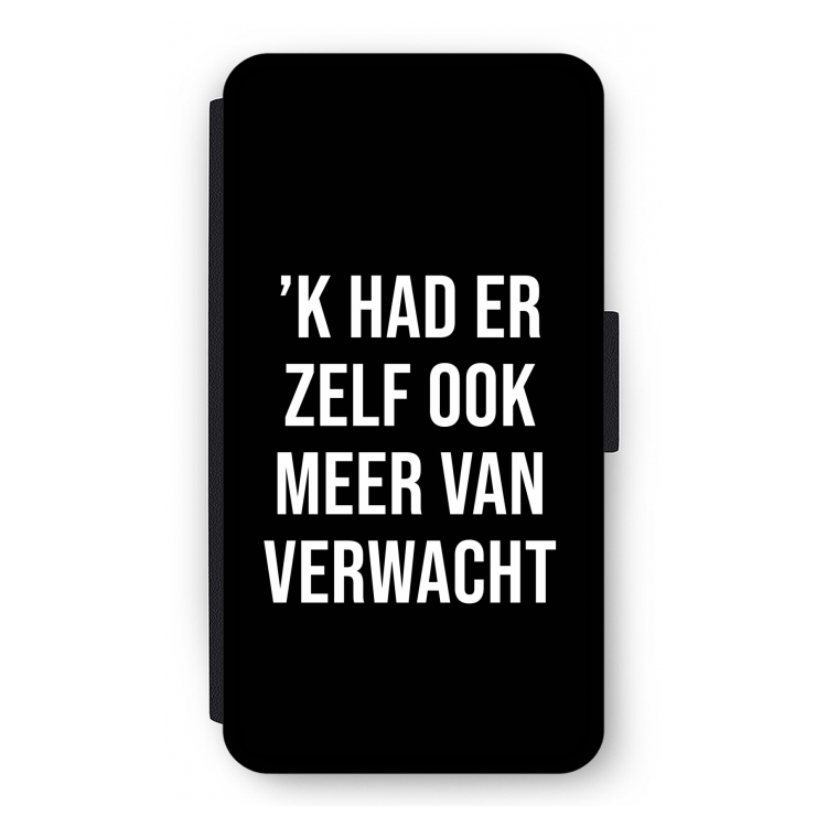 Meer verwacht - Zwart: iPhone 11 Pro Flip Hoesje