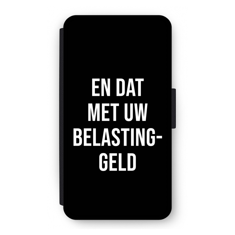 Belastinggeld - Zwart: iPhone 11 Pro Flip Hoesje