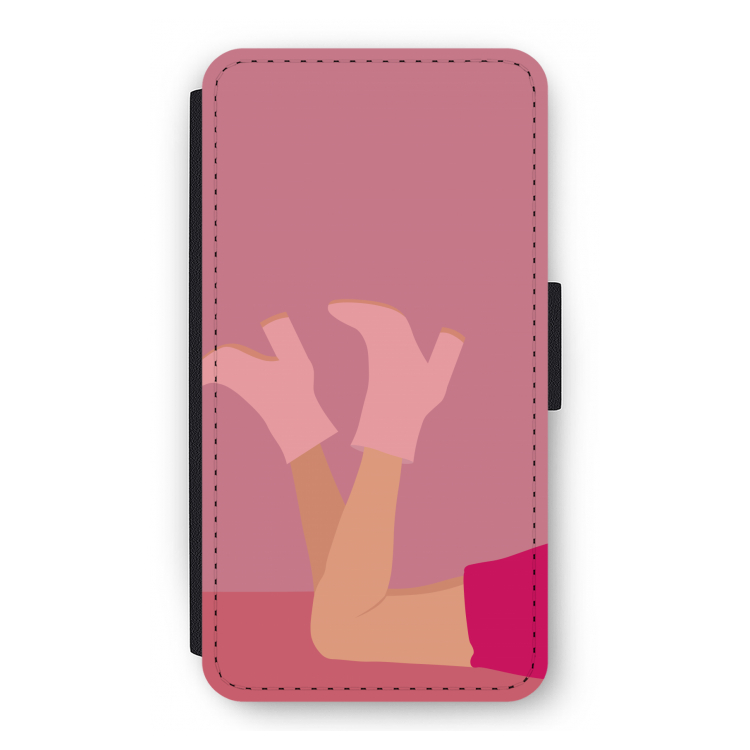Pink boots: iPhone 11 Pro Flip Hoesje