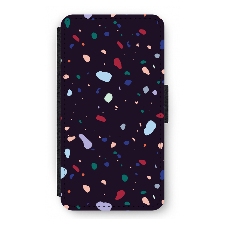 Dark Rounded Terrazzo: iPhone 11 Pro Flip Hoesje