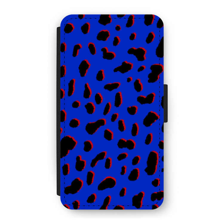 Blue Leopard: iPhone 11 Pro Flip Hoesje