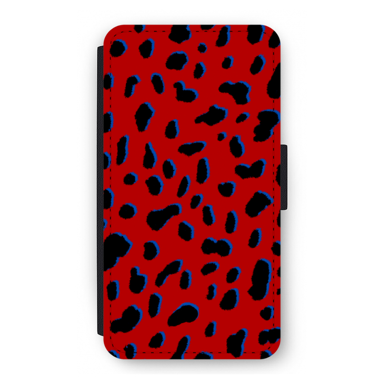 Red Leopard: iPhone 11 Pro Flip Hoesje
