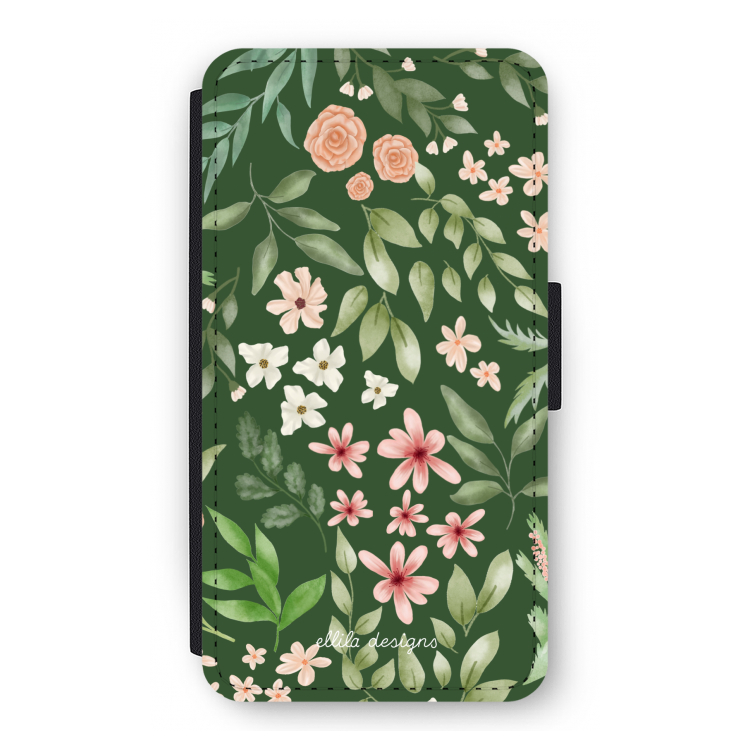 Botanical green sweet flower heaven: iPhone 11 Pro Flip Hoesje