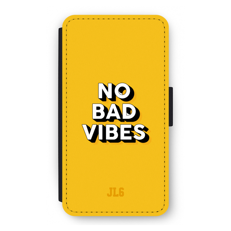 No Bad Vibes: iPhone 11 Pro Flip Hoesje