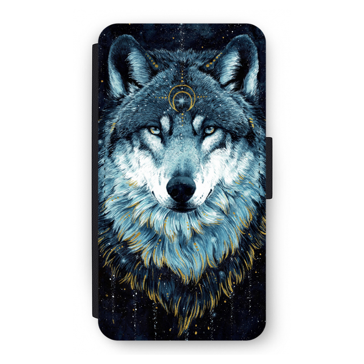 Darkness Wolf: iPhone 11 Pro Flip Hoesje