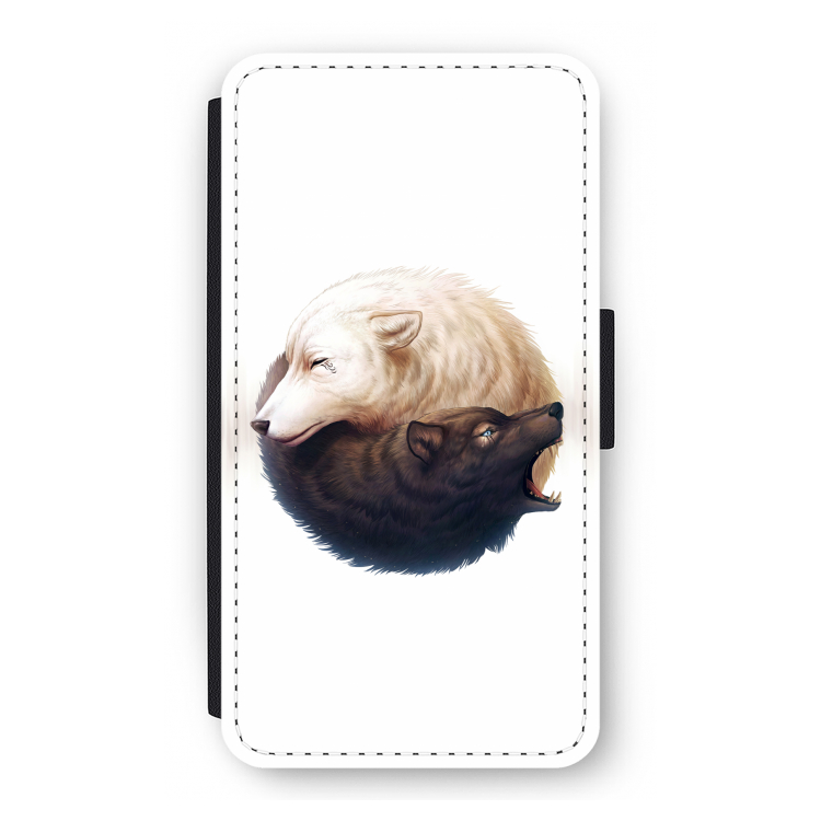 Yin Yang Wolves: iPhone 11 Pro Flip Hoesje