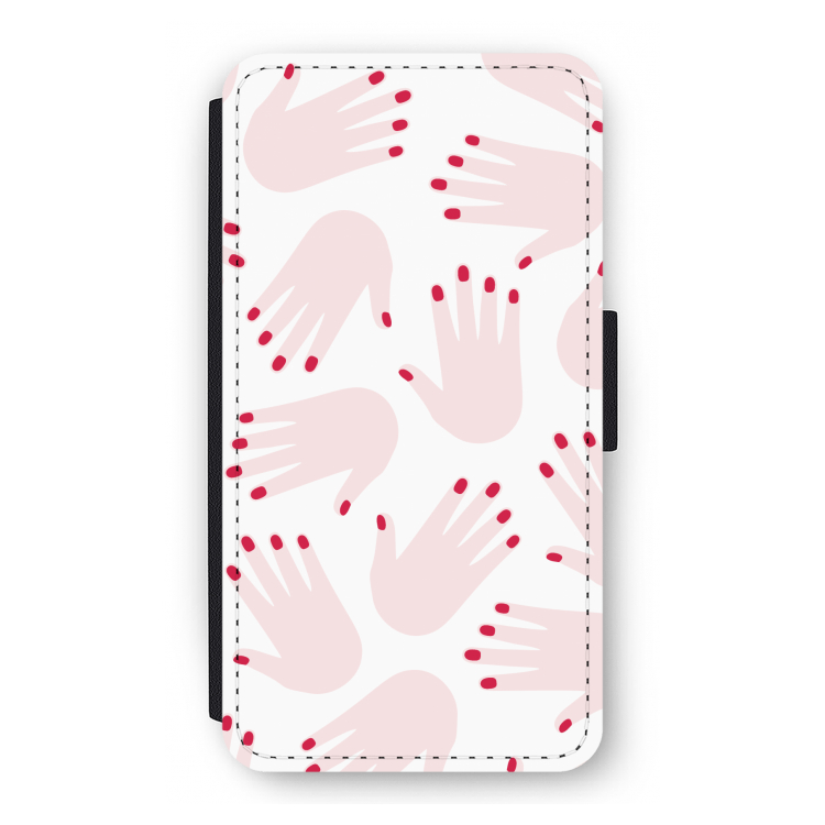 Hands pink: iPhone 11 Pro Flip Hoesje