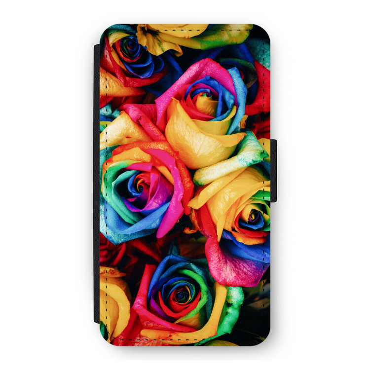 Neon bloemen: iPhone 11 Pro Flip Hoesje