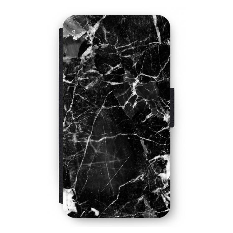 Zwart Marmer 2: iPhone 11 Pro Flip Hoesje